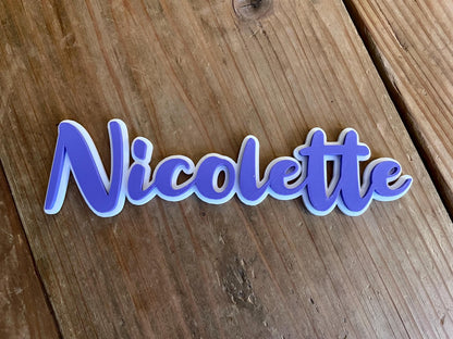 Personalized Kid's Name Sign | 3D Printed Room Decor