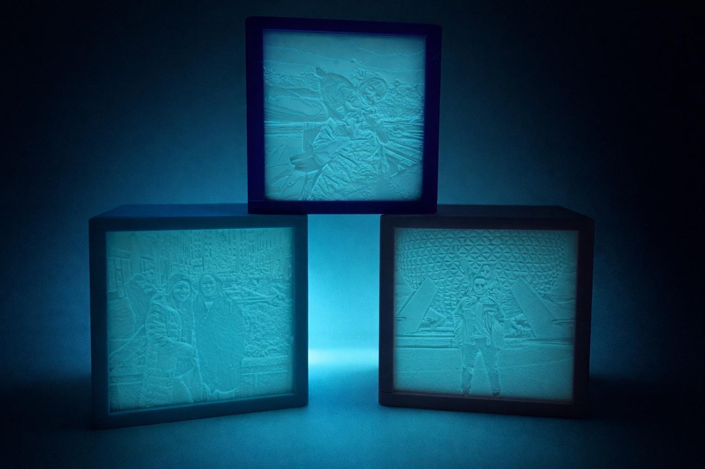 Shadow Box Light | Custom 3D Photo Lithophane | Personalized Photo Night Light | Unique Gift for Couples, Family & Memories |
