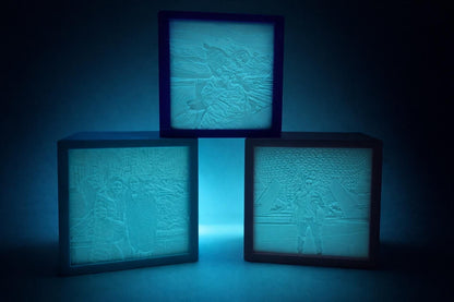 Custom Photo Lithophane Night Light | Personalized Shadow Box