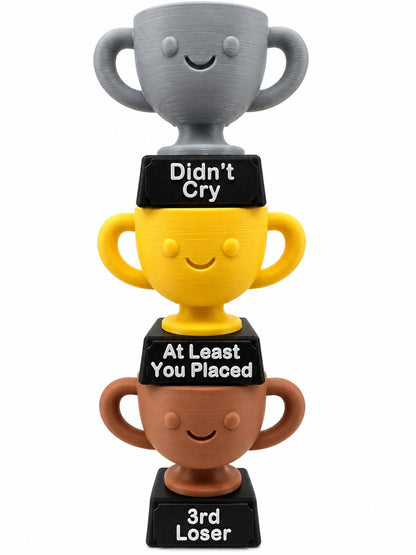 Funny Custom Trophy Award – 3D Printed Personalized Mini Trophy Cup, Gag Gift, Funny Desk Decor, Coworker Gift