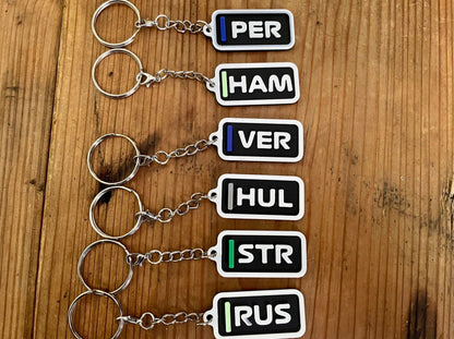 Personalized Racing Keychain | Custom Name F1 Fan Gift