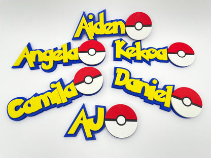 Custom 3D Printed Anime Nameplate, Gamer Room Decor