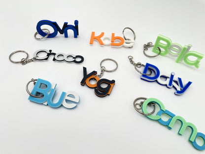 Custom 3D Printed Name Keychain | Backpack Tag