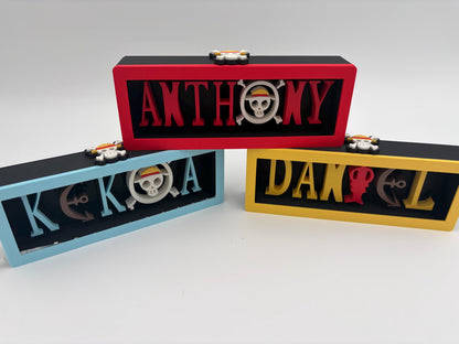 Custom Pirate Anime Name Lightbox | Personalized Desk Decor