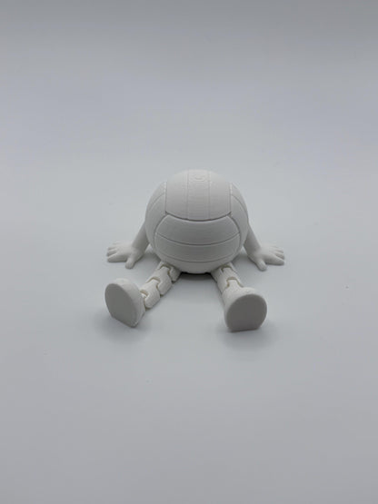 Articulated Volleyball Buddy, 3D Printed Volleyball Desk Toy, Volleyball Gift, Coach Gift, Team Gift, Sports Desk Decor