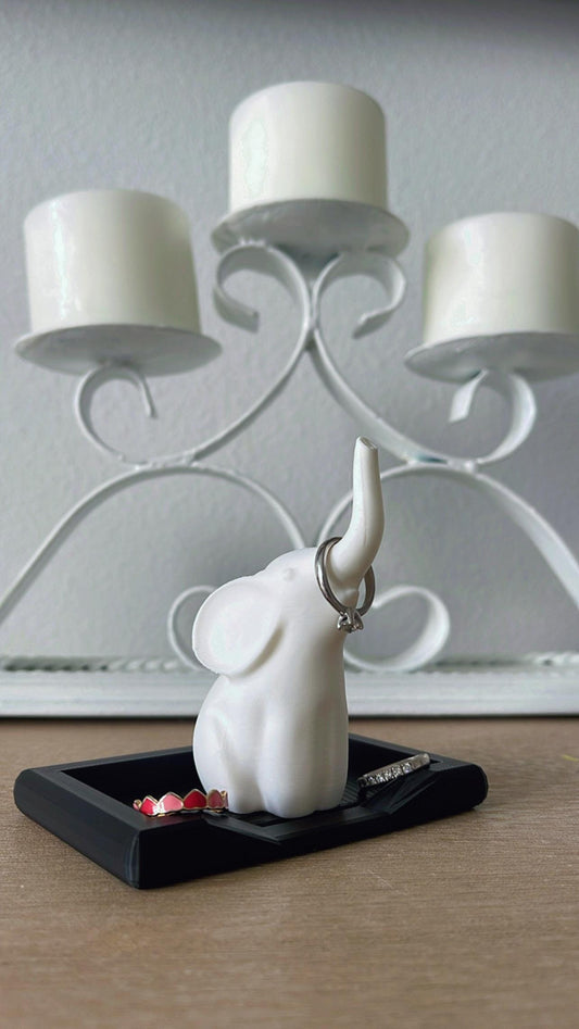 Elegant Elephant Ring Holder, Engagement Gift for Her