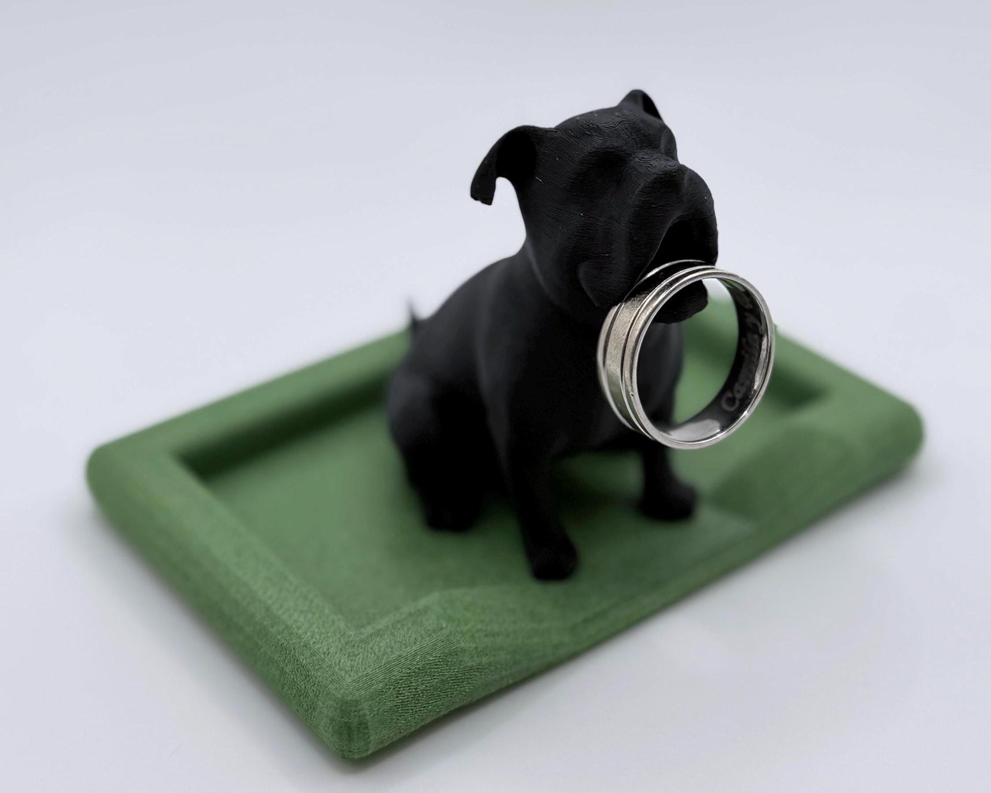 English Bulldog Ring Holder, 3D Printed Dog Lover Gift