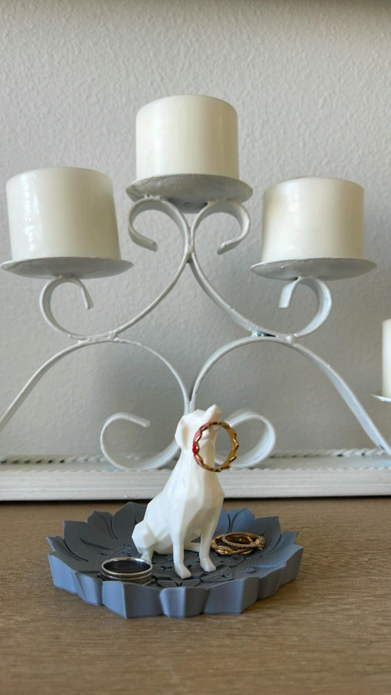 3D Printed Dog Ring Holder | Engagement Gift for Her