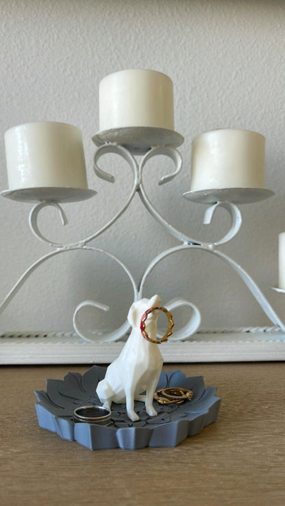 3D Printed Dog Ring Holder | Engagement Gift for Her