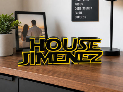 Custom Sci-Fi Space Name Sign | Personalized Desk Decor