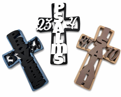 Custom Bible Verse Cross, Personalized Christian Wall Decor, Scripture Cross, Religious Gift, Faith Wall Art, Custom Christian Gift