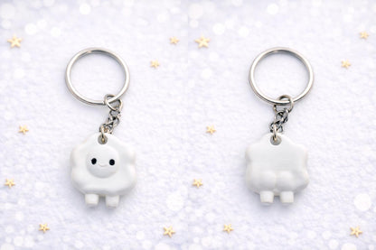 Cute Kawaii Food Cloud Keychains, Bread Cookie Cloud Charm, Handmade 3D Printed Keychain, Cute Backpack Key Ring Gift