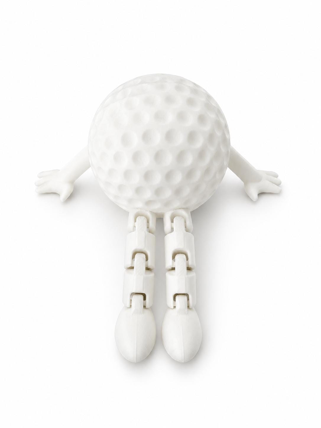 Articulated Golf Ball Buddy, 3D Printed Desk Toy for Lovers