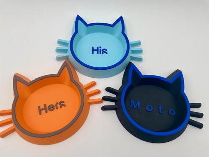 Personalized Cat Food Bowl | Custom Name, 3D Printed Kitten Dish