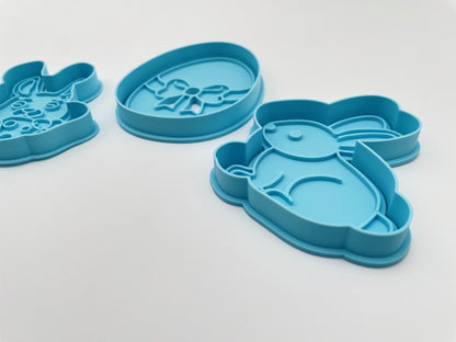 3D Printed Easter Cookie Cutter Set | Bunny & Egg Designs