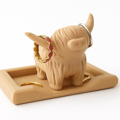 Highland Cow Ring Holder | Personalized Jewelry Dish