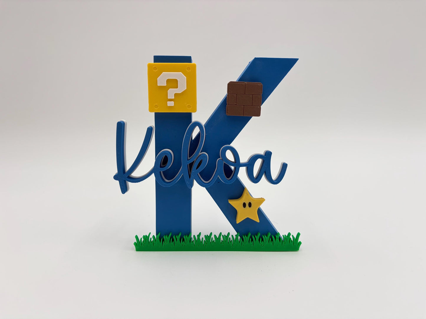 Personalized 3D Name Sign | Custom Initial Nursery Wall Art | Kids Room | Gaming Room | Fun Name Decor | Tennis | Floral