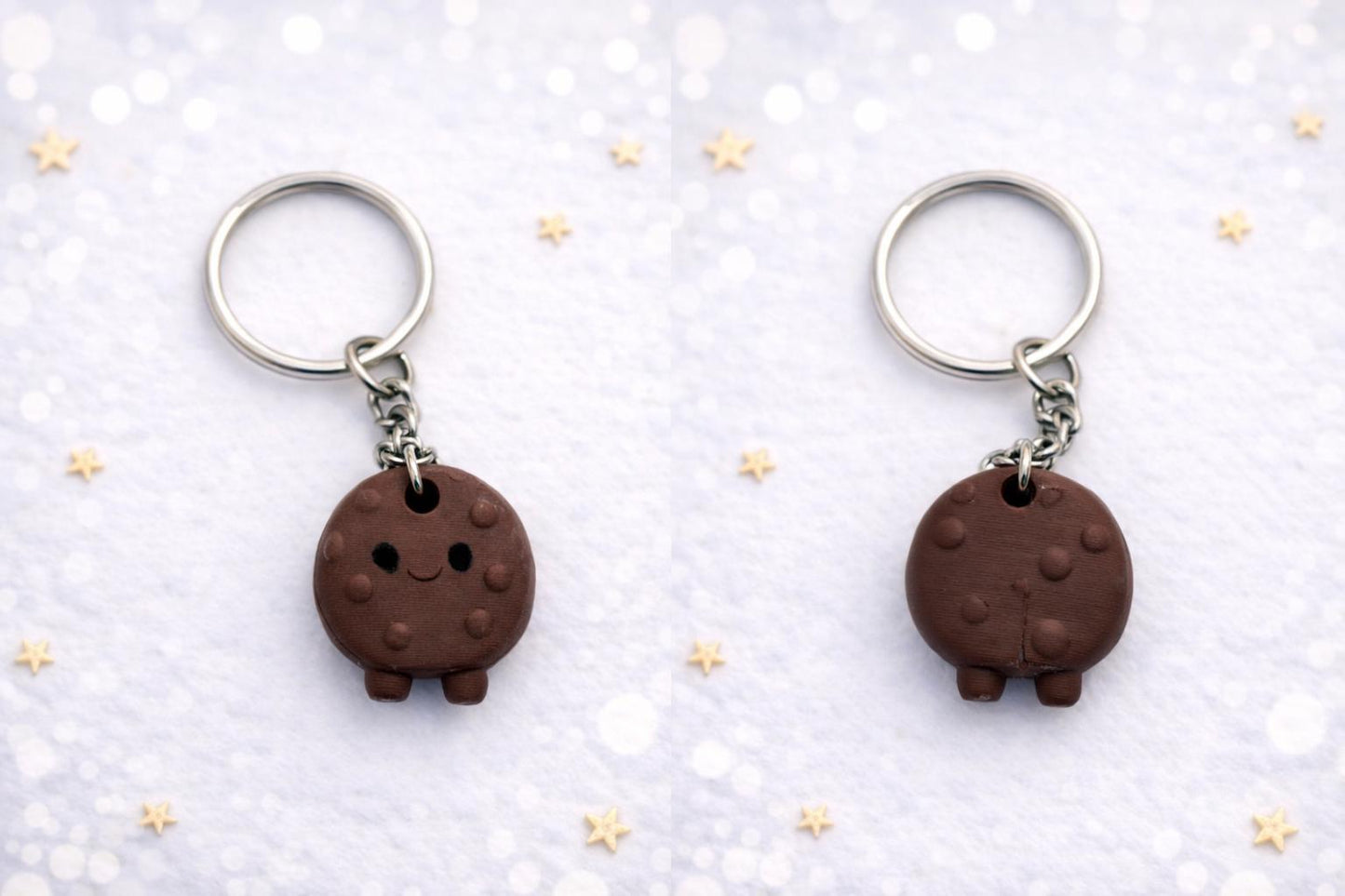 Cute Kawaii Food Cloud Keychains, Bread Cookie Cloud Charm, Handmade 3D Printed Keychain, Cute Backpack Key Ring Gift