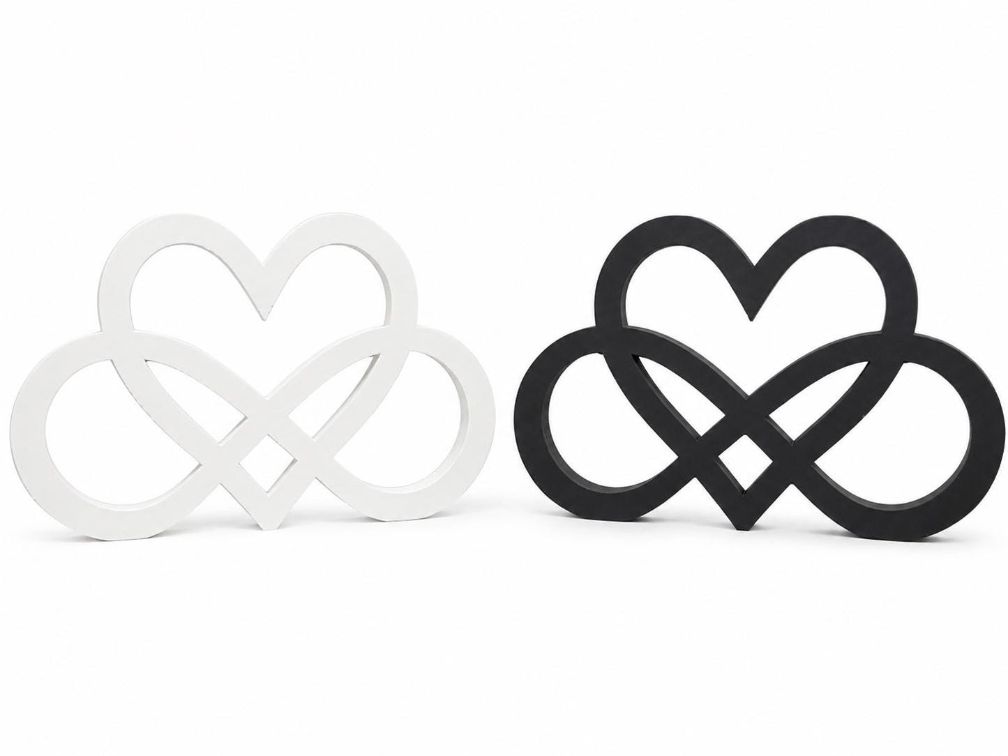 Personalized Infinity Heart Decor, Modern Love Knot Sculpture, Minimalist Couple Gift, Wedding Decor, Anniversary Gift, Shelf Decor