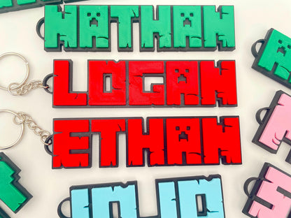 Gaming-Themed 3D Name Keychain | Custom Keyring for Consoles