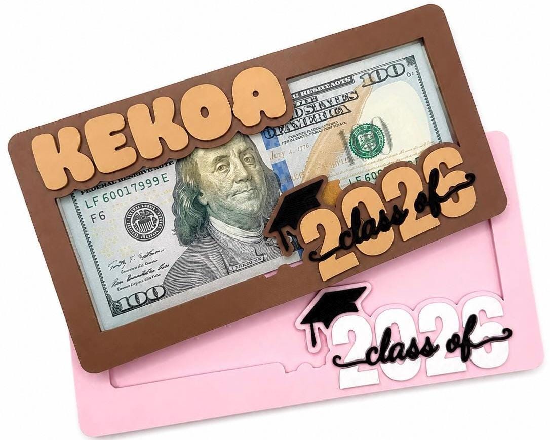 Personalized Graduation Money Holder, Class Of 2026 Graduation Gifts, High School Senior Gift, High School Grad Cash Holder MS393