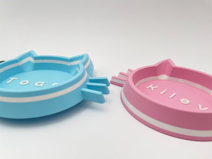 Personalized Cat Food Bowl | Custom Name, 3D Printed Kitten Dish