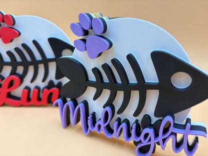 Personalized Cat Sign | Custom Name Sign | Cat Sign | Fish Sign | Wall Decor | Personalized Sign | Pet Gifts | Gift | Mom | Kitten | Catio