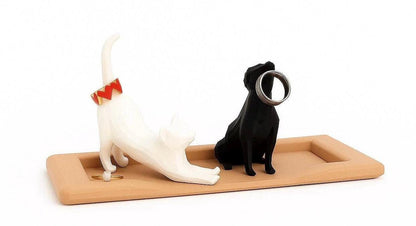 Personalized Cat & Dog Ring Holder, Pet Lover Engagement Gift