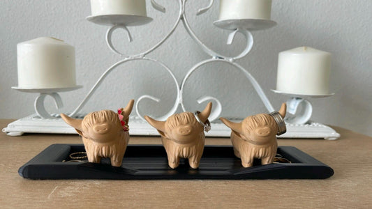 Highland Cow Ring Holder, Farmhouse Jewelry Organizer