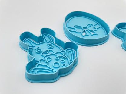 3D Printed Easter Cookie Cutter Set | Bunny & Egg Designs