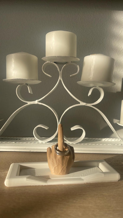 Middle Finger Ring Holder | Funny Gag Gift Jewelry Dish