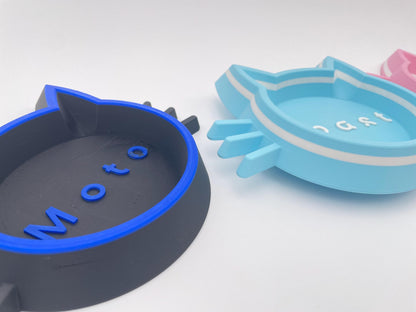 Personalized Cat Food Bowl | Custom Name, 3D Printed Kitten Dish