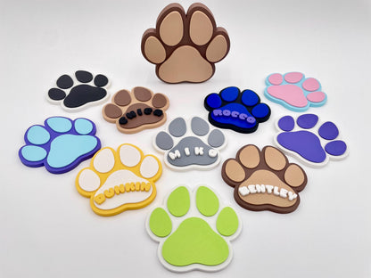 Personalized Pet Paw Magnet, Dog & Cat Name Sign