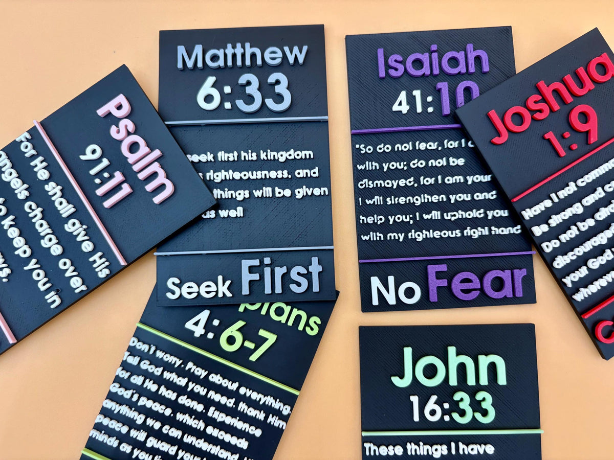 Personalized Bible Verse Magnet | Custom Colors | Prayer Keychain | Memorize Scripture | Faith | Christian Gift | Bible Study Group | Church