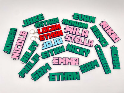Gaming-Themed 3D Name Keychain, Custom Keyring for Consoles