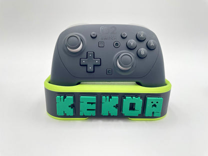 Personalized Switch 2 Pro Controller Stand | Custom Gamer Tag Display