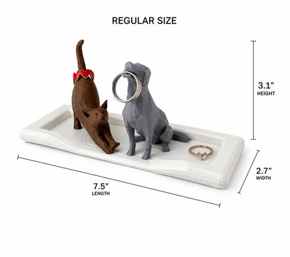 Personalized Cat & Dog Ring Holder | Pet Lover Engagement Gift