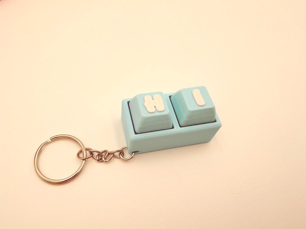 Custom Name Keycap Clicker Keychain | ASMR Fidget Gift