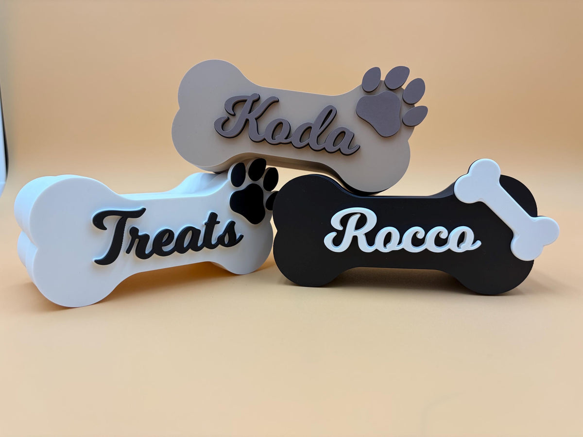 Personalized Dog Treat Container | Custom Name | Food Sign | Doggie Treat Organizer | Personalized | Pet Gifts | Gift | Mom | Pup |