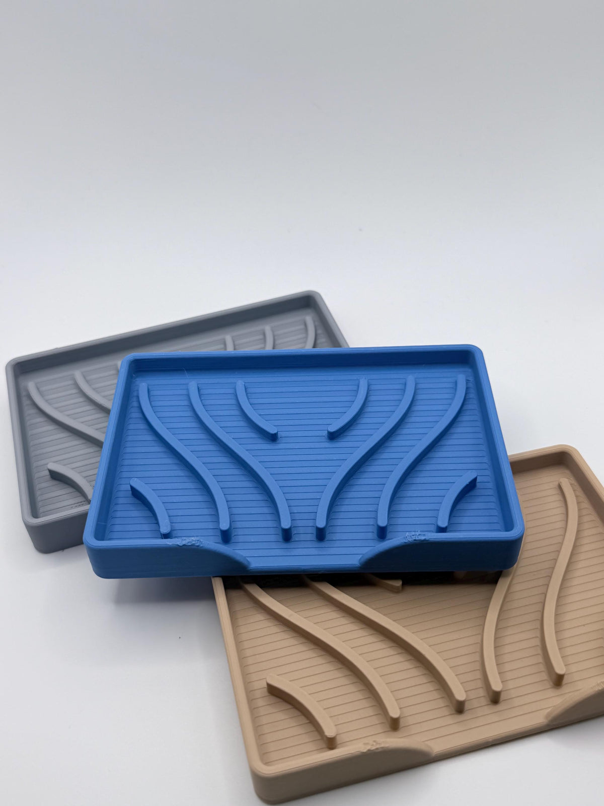 Modern Soap Dish | Self Draining Soap Holder | Soap Saver Tray | Bathroom Sink Organizer | Minimalist Bathroom Decor