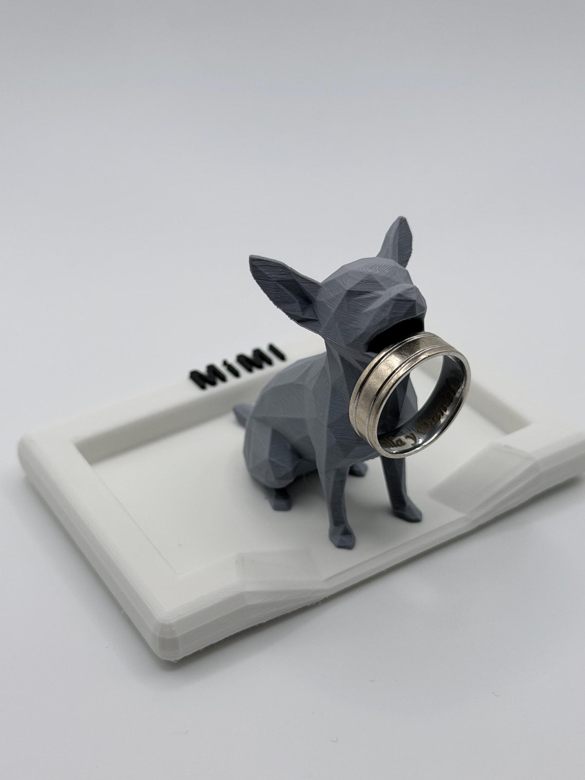 Personalized Chihuahua Ring Holder, Custom Dog Ring Dish with Name, Pet Lover Gift, Engagement Ring Holder, Dog Jewelry Tray