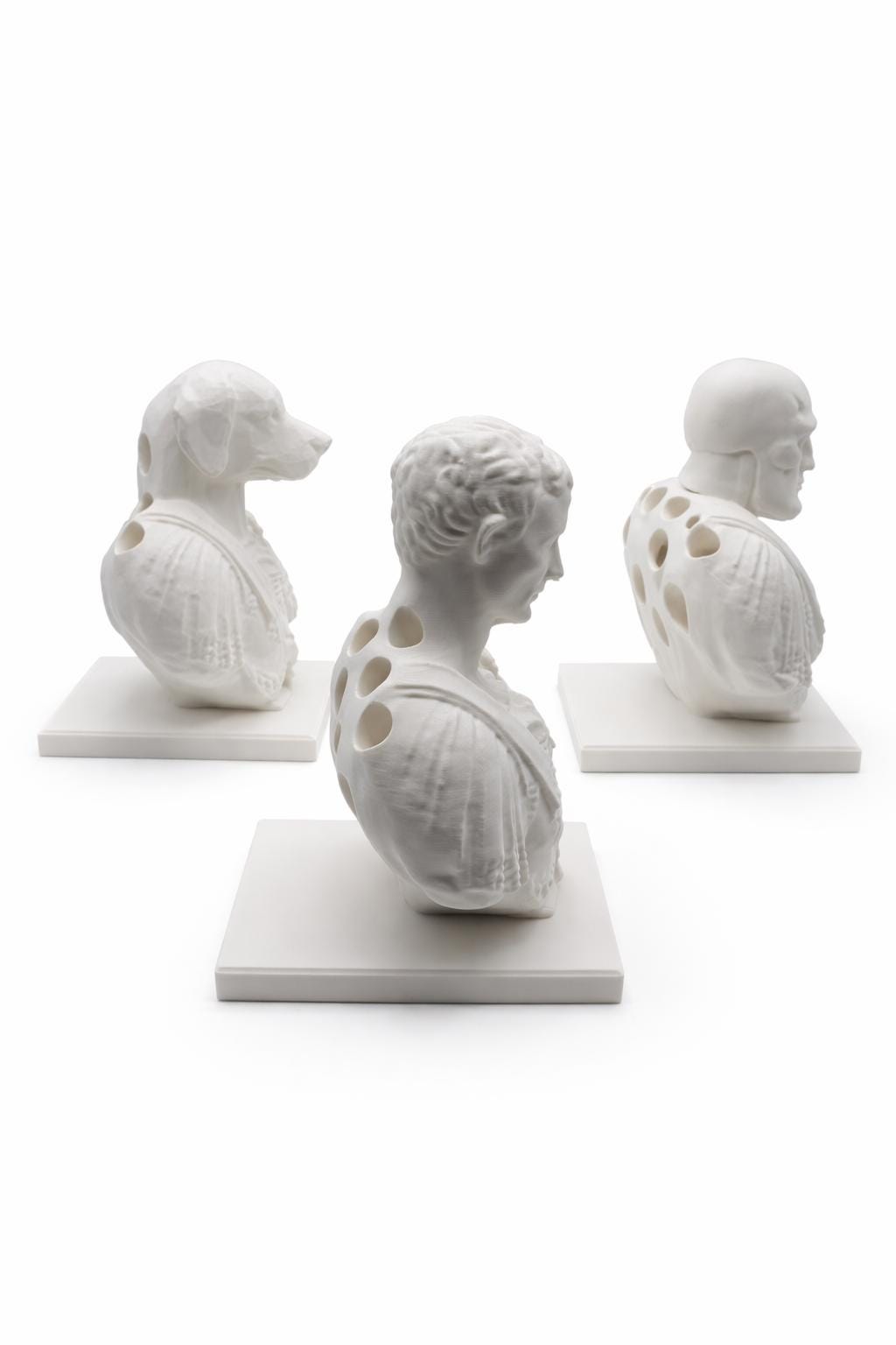 Classical Roman Bust Pen Holder, Elegant Desk Organizer, Minimalist Office Decor, Handmade 3D Printed Sculpture, Unique Gift for Him