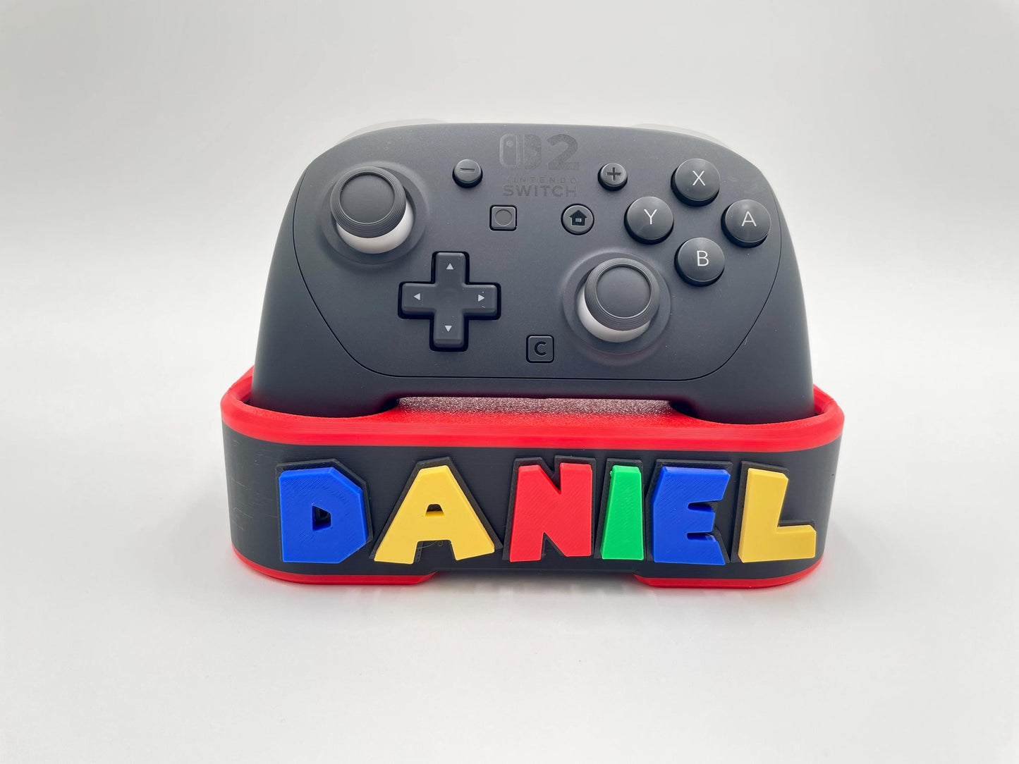 Personalized Switch 2 Pro Controller Stand | Custom Gamer Tag Display