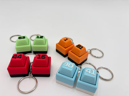 2026 F1 Driver Fidget Clicker Keychain | Racing Gift