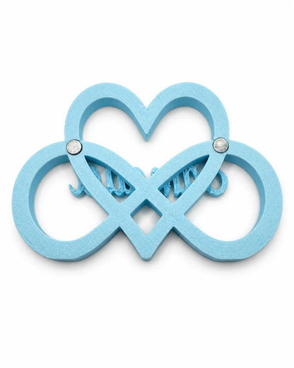 Personalized Infinity Heart Fridge Magnet, Custom Name Magnet, Personalized Refrigerator Decor, Family Gift, Couple Gift, 3D Printed Magnet