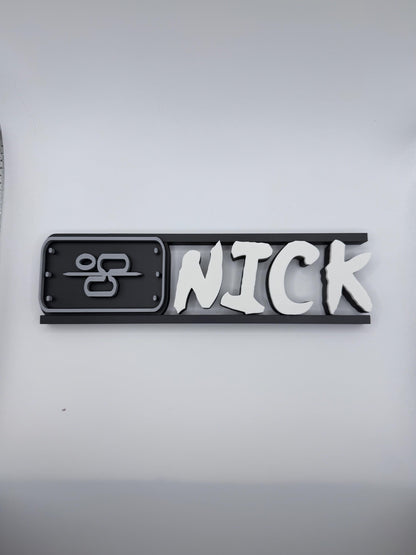 Custom Ninja Anime Name Plate | Personalized Desk Decor
