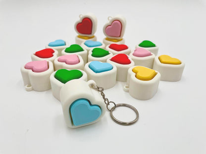 Heart Fidget Clicker Keychain, Kids Party Favor