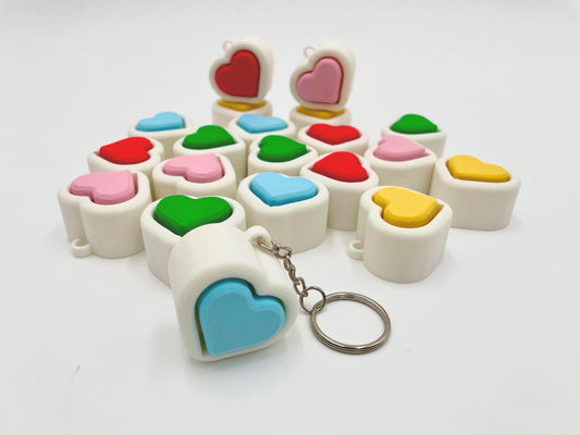 Heart Fidget Clicker Keychain, Kids Party Favor