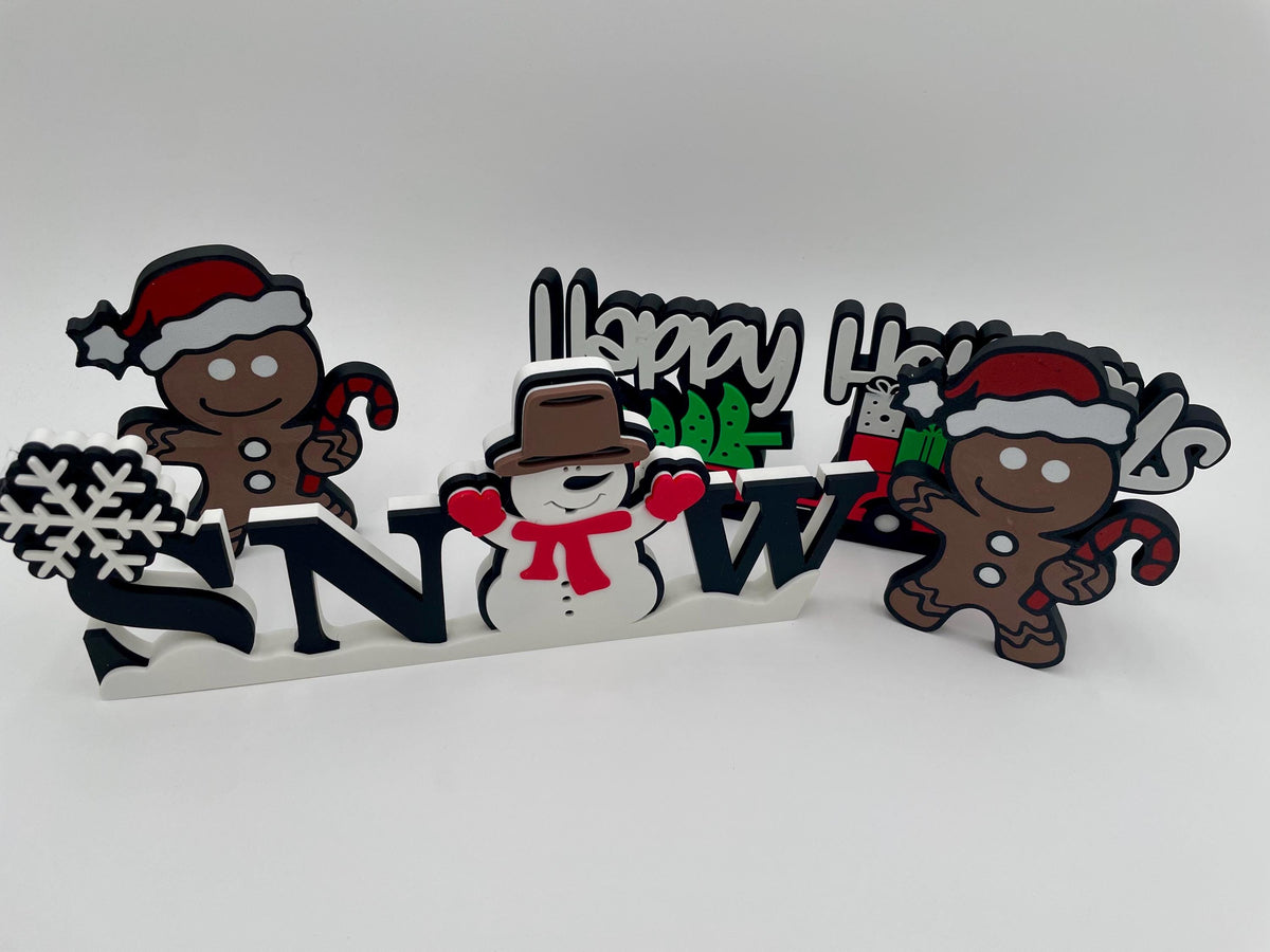 Holiday Decor | Christmas Decorations | Adorable Christmas Decor | Gingerbread Man | Livingroom Display | Seasonal | Snowman | Holidays Fun