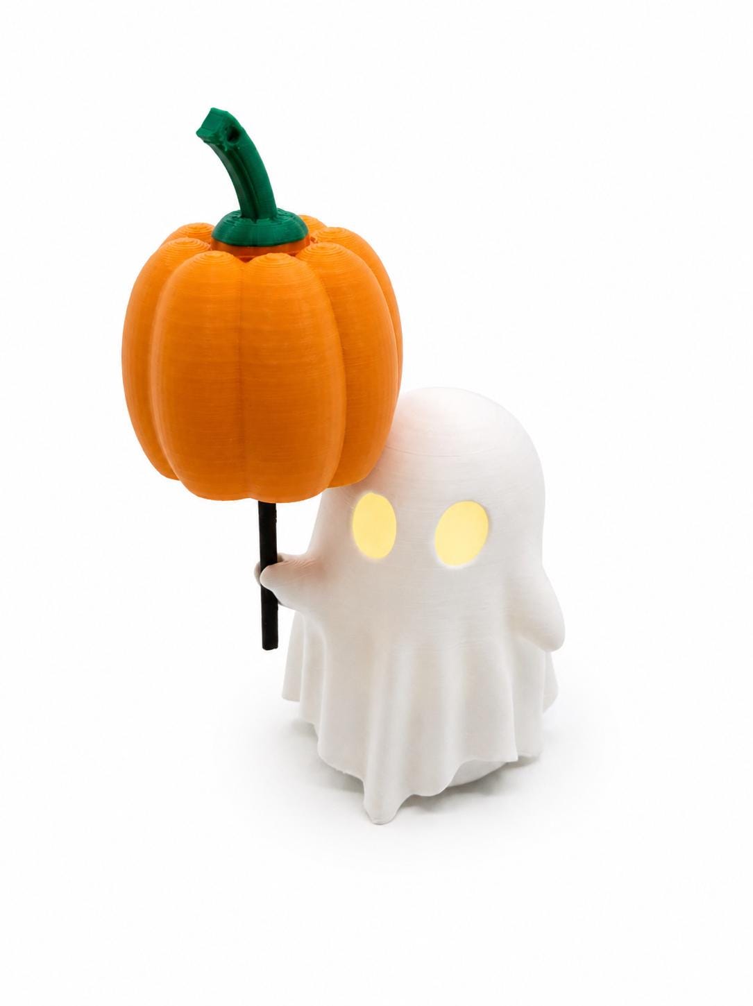 Ghost LED Tea Light Decor – Cute Halloween Ghost with Balloon, Pumpkin, Skull or Cauldron – Glowing Ghost Decoration